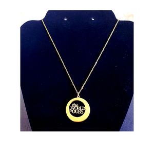 THE WORLD IS OURS GOLD CHARM NECKLACE